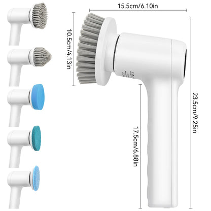 Electric Cleaning Brush 5 In 1 Electric Spin Cleaning Scrubber