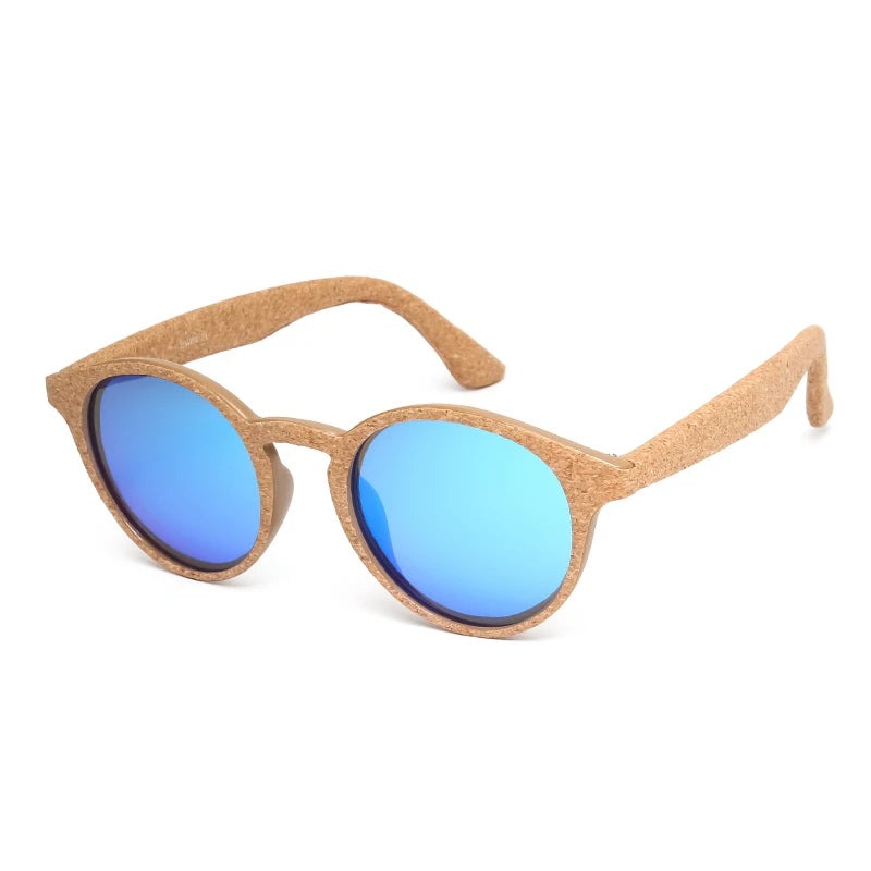 Kenbo Fashion Wood Grain Round Polarized Sunglasses