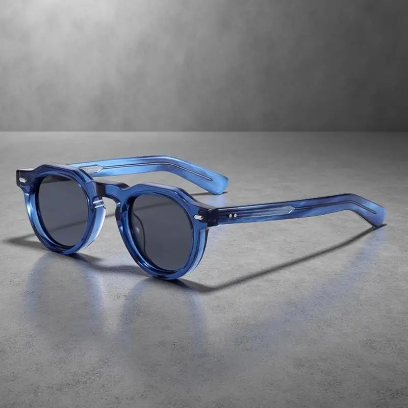 HBK Vintage Simple Round Men Sunglasses
