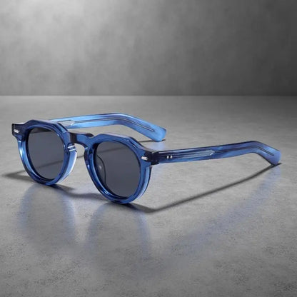 HBK Vintage Simple Round Men Sunglasses