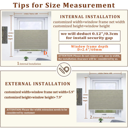 High Quality Color-Matched No Drill Honeycomb Blinds For Windows