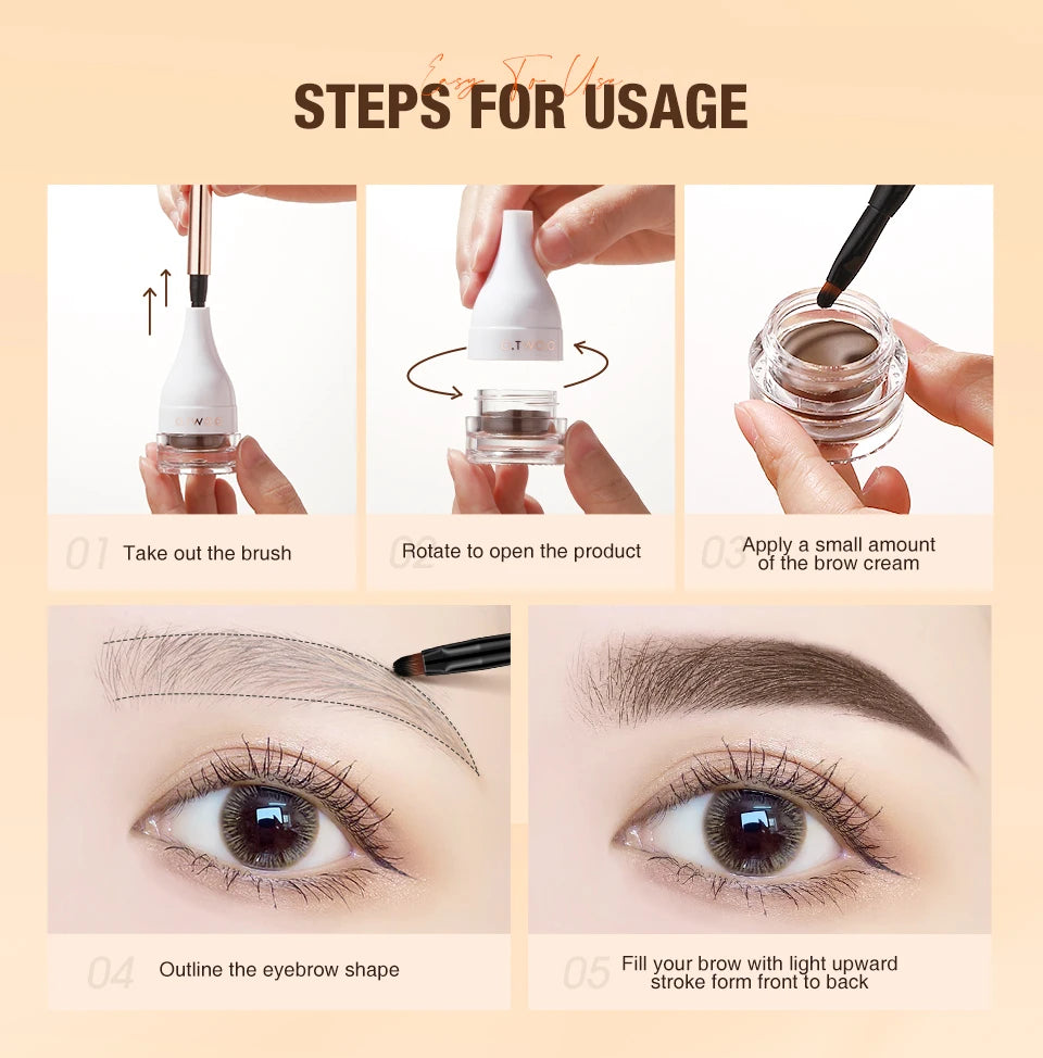 O.TWO.O Eyebrow Pomade Brow Natural Waterproof Makeup