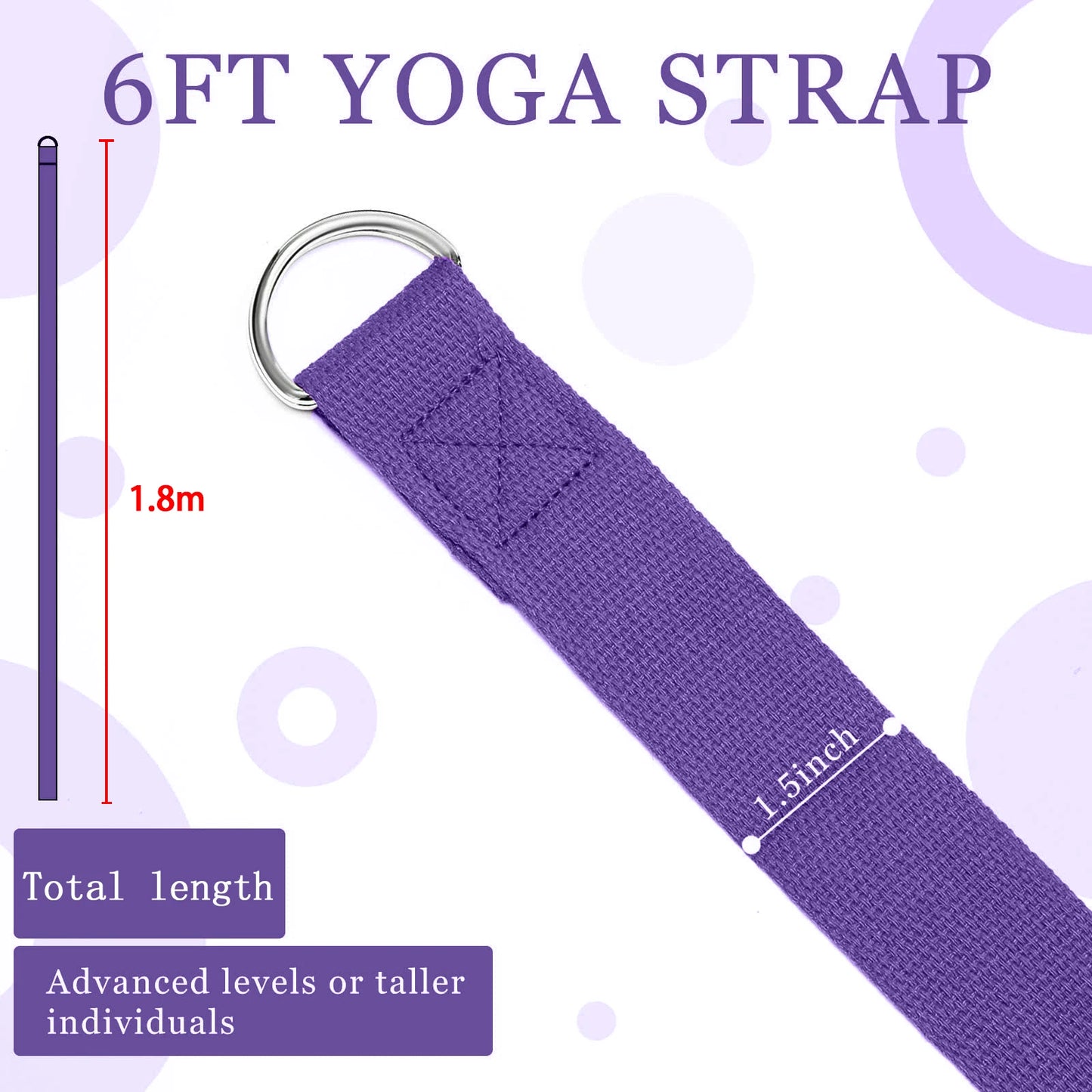 Yoga Strap Cotton Exercise Yoga Belt Adjustable