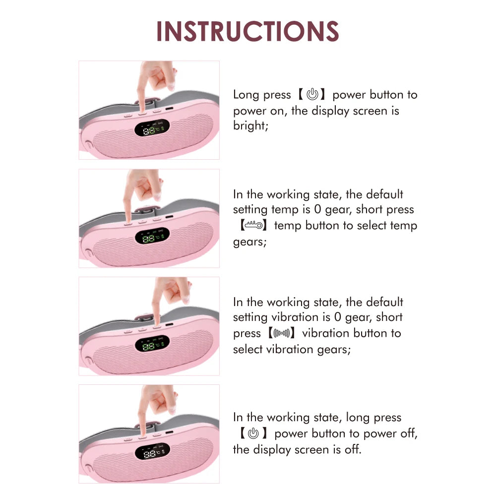 Electric Heating Pad Menstrual Cramp Massager Belt Women