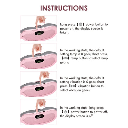 Electric Heating Pad Menstrual Cramp Massager Belt Women