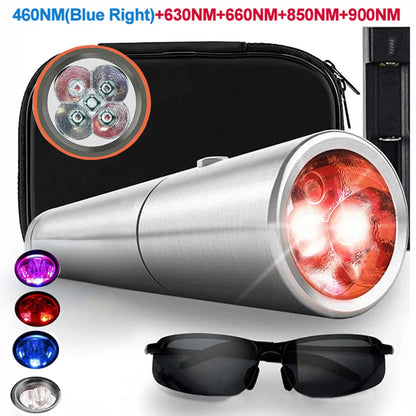Blue & Red Light Therapy Device with 5 Wavelengths