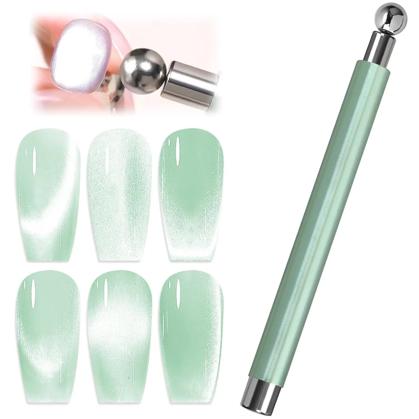 3 In 1 Dual Headed Cat Eye Nail Art Magnetic Stick