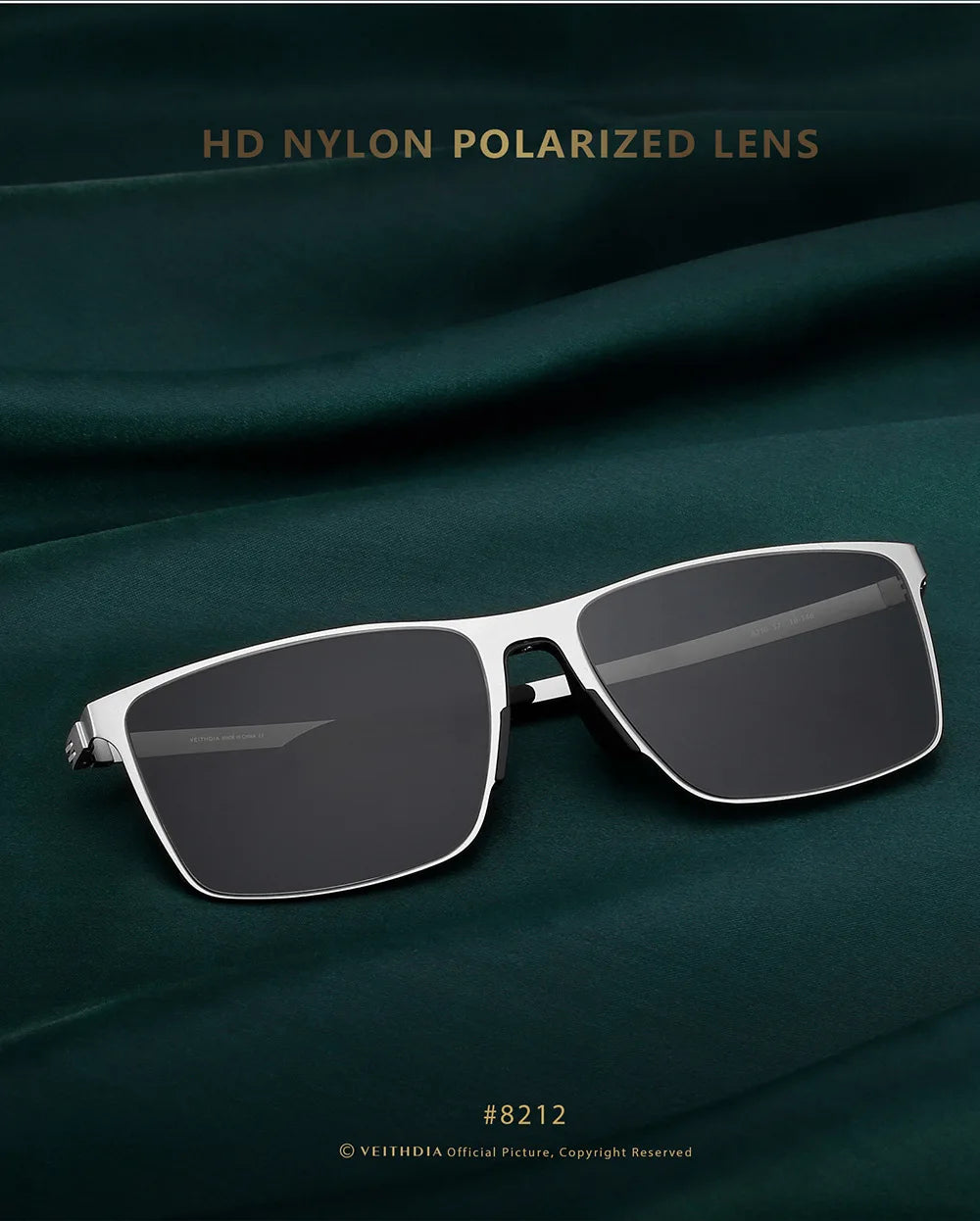 VEITHDIA High-definition Nylon Lens Polarized UV400 Eyeglasses