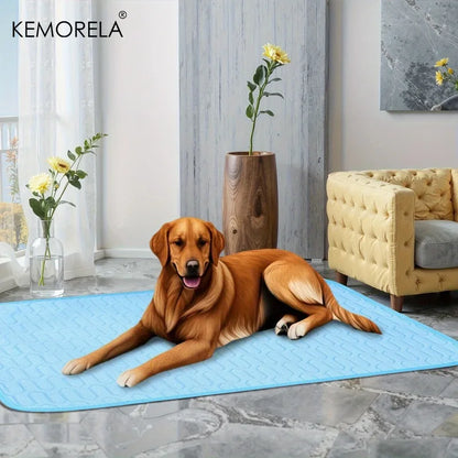 Ice-Cool Summer Pet Cooling Mat and Bed Sweat-Absorbent