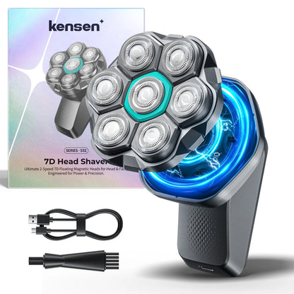 S32 Electric Head Shaver for Men 7D Floating Cutter USB-C Rechargeable