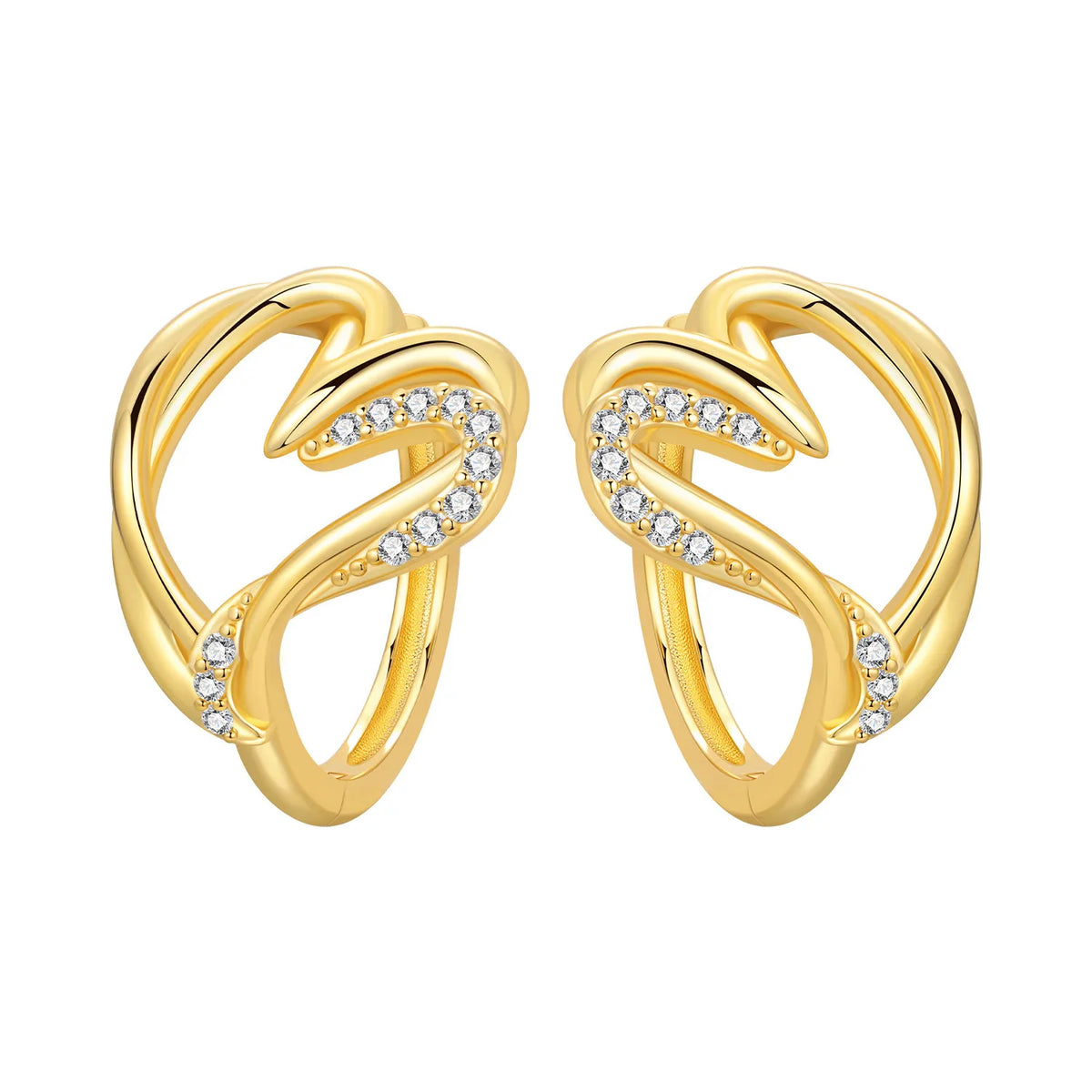 New 925 Sterling Silver 18K Gold Plated Cherry Blossom Butterfly