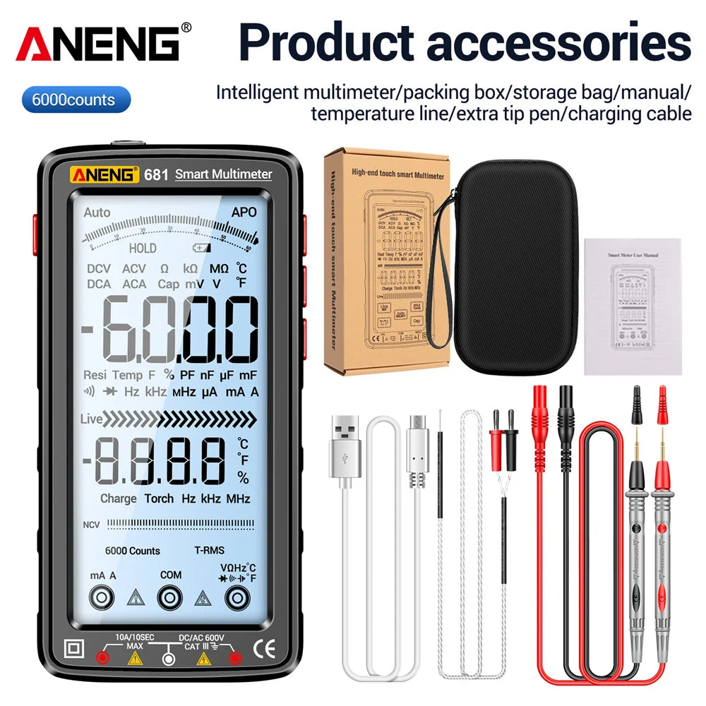 681 Rechargeable Digital Professional Multimeter Voltage Tester