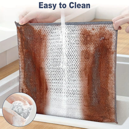 Steel Wire Dishcloths Home Kitchen Pot Pan Cleaning