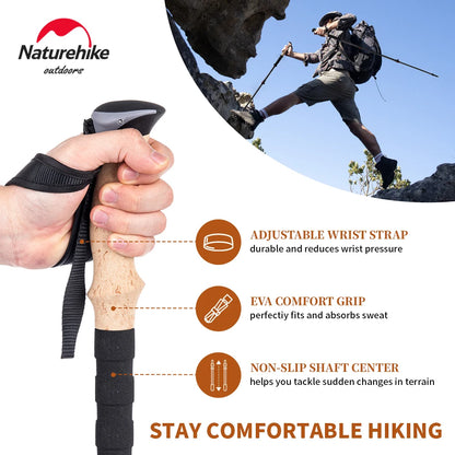 Trekking Poles Carbon Fiber Climbing Stick
