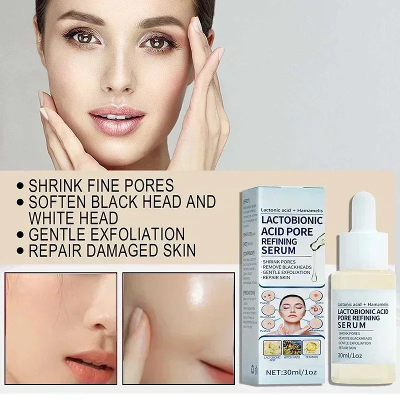 Lactobionic Acid Pore Shrink Serum Hyaluronic Face Moisturizing