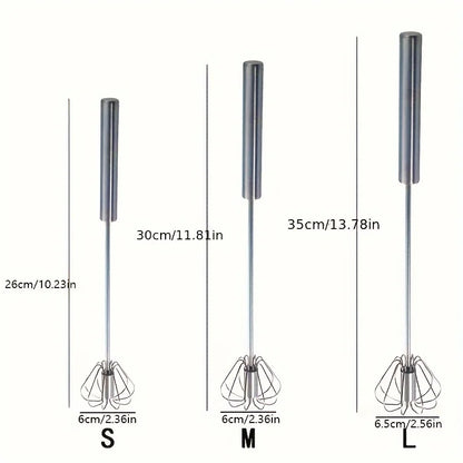Stainless Steel Egg Beater Durable Semi-Automatic Mixer
