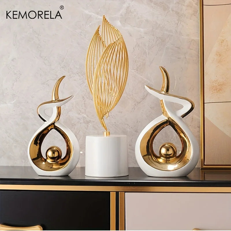 Ceramics Statue Exquisite Home Decor Modern Abstract Art Statue