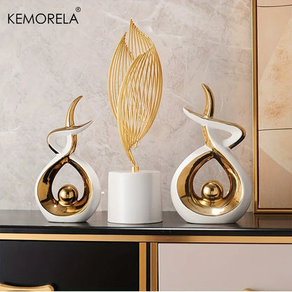 Ceramics Statue Exquisite Home Decor Modern Abstract Art Statue
