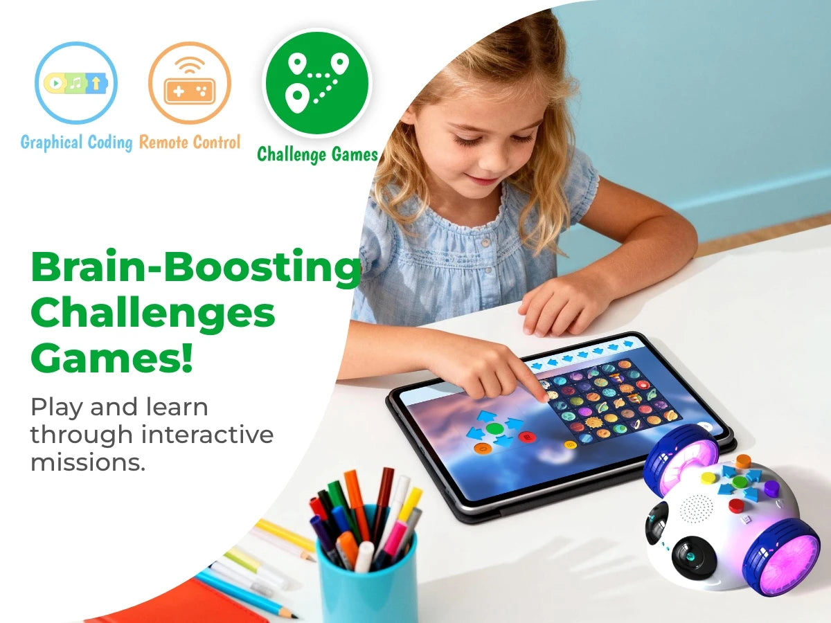 Apitor Mini Robot Wheels Coding Robot Toys Screen