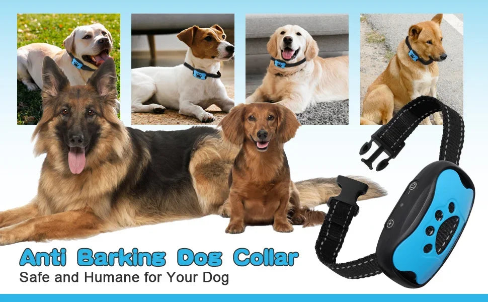 Pet Anti Barking Device USB Rechargeable Training Collar