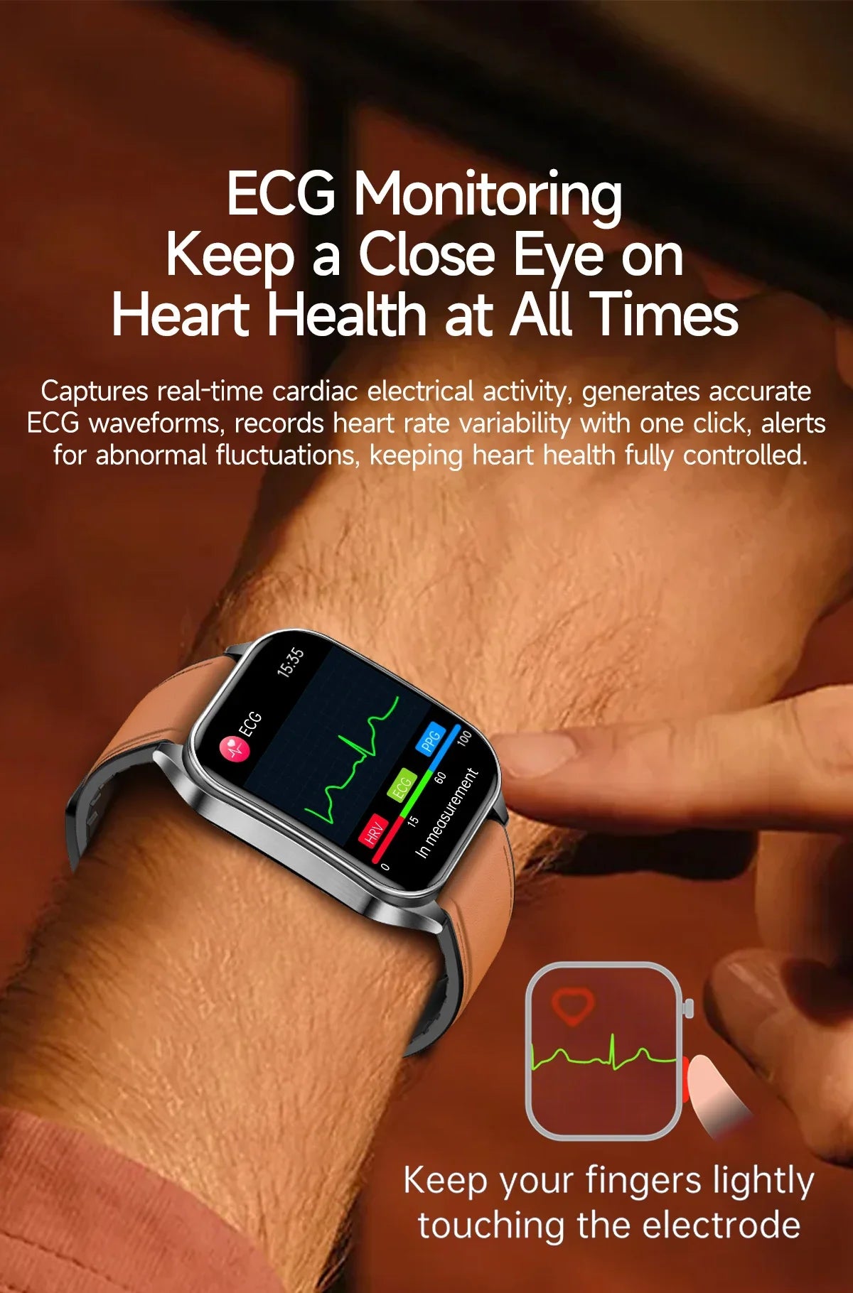 New Laser Treatment Three High Smart Watch Men ECG Heart Rate