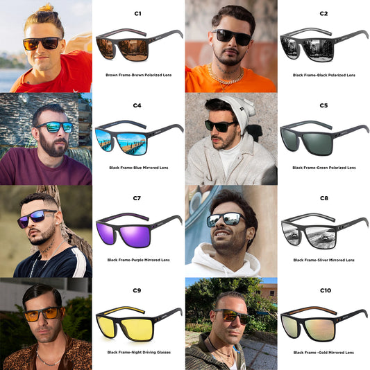 ZENOTTIC Fashion Polarized Sunglasses Shade  Lightweight