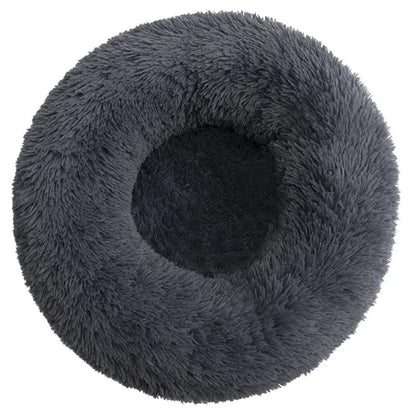 Round Pet Bed for Large Donut Long Plush Bed