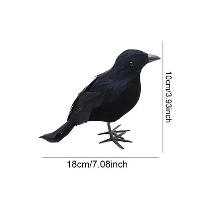 Realistic Artificial Crows Party Ornament Halloween Decorations