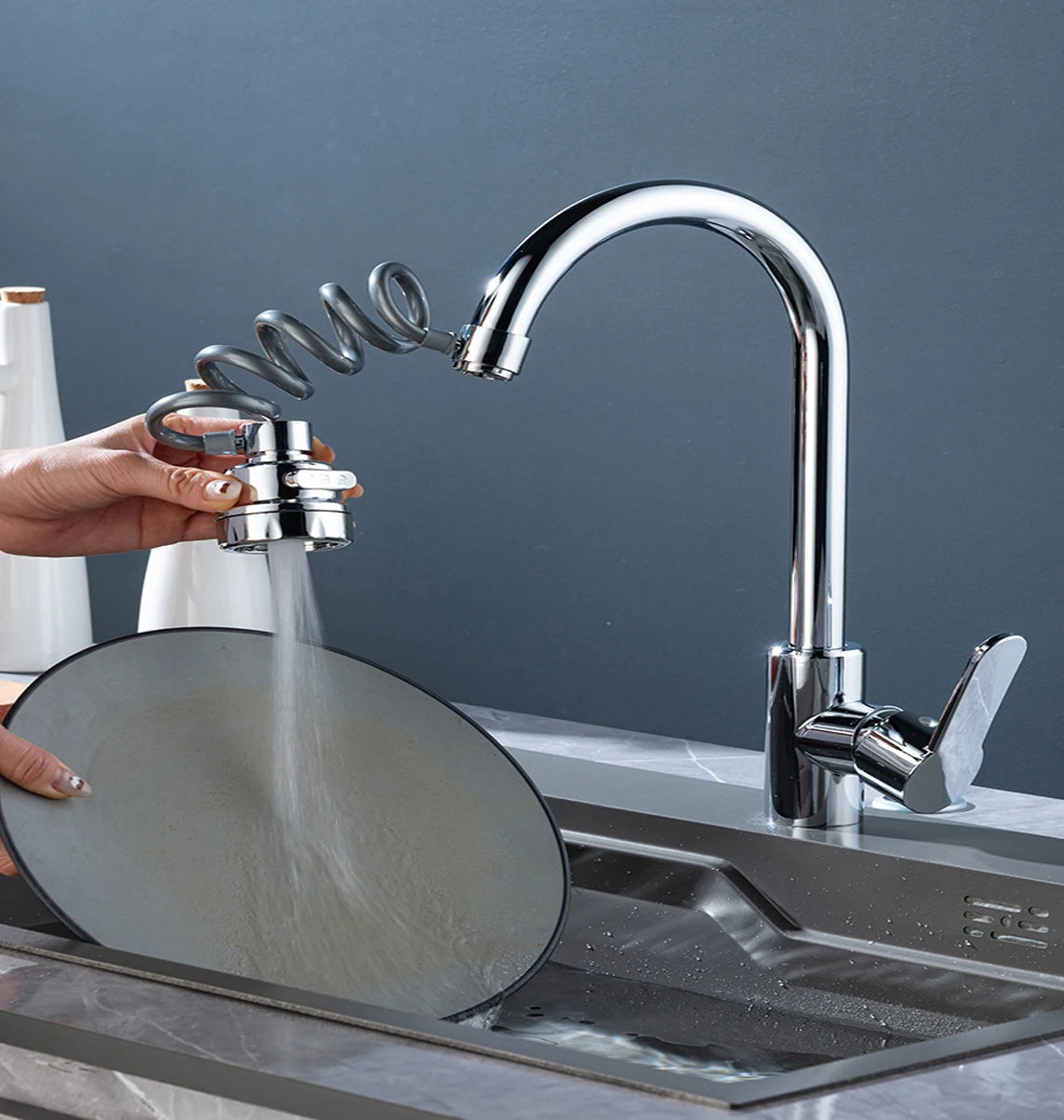 New 3 Modes Sink Faucet 360 Degree Rotation Filter Extension