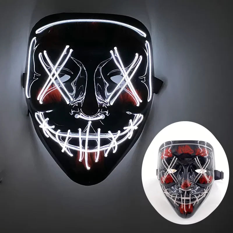 Wireless LED Neon Purge Mask & Fiber Optic Gloves