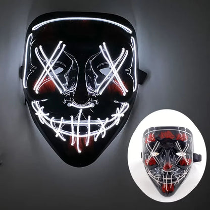 Wireless LED Neon Purge Mask & Fiber Optic Gloves