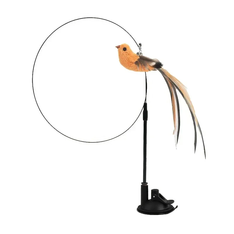 Simulated Bird Cat Toys Upgraded Epoxy Sucker Steel Wire