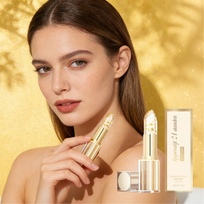Gold Foil Color Changing Lipstick Fade Lip Line Enhance