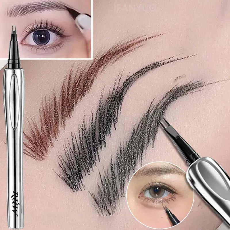 2 Forks Tip Liquid Eyebrow Pen All Day Wear Waterproof