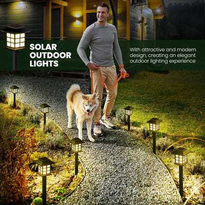 8 Pack Solar Pathway Garden Lights Outdoor Solar Lawn Lamp