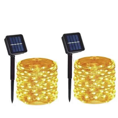 8 Modes Outdoor Solar Fairy Lights LED Copper Wire Lights