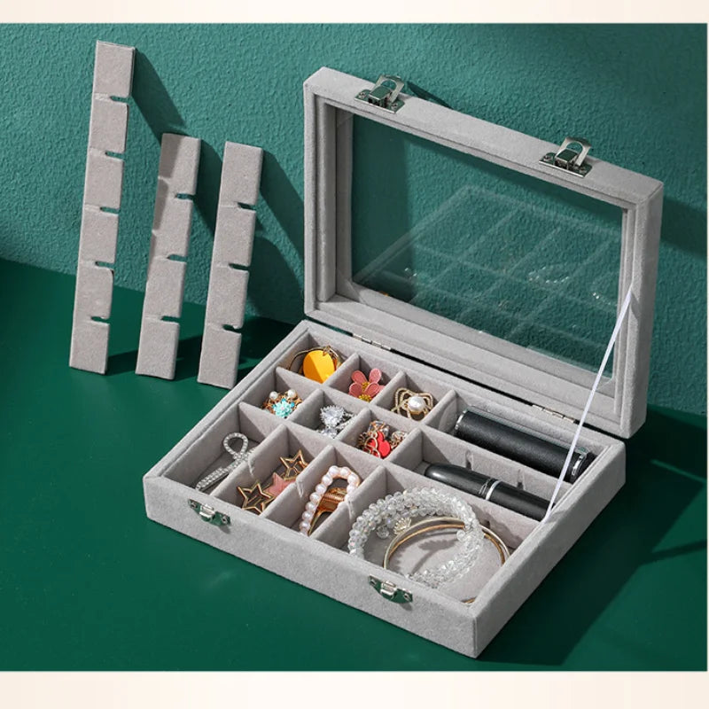 Jewelry Storage Box Earring Ring Necklace Jewelry  Box