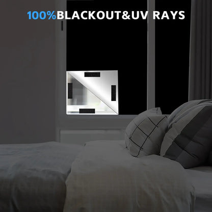 100% Blackout Window Cover Darkest Light Block Black Privacy