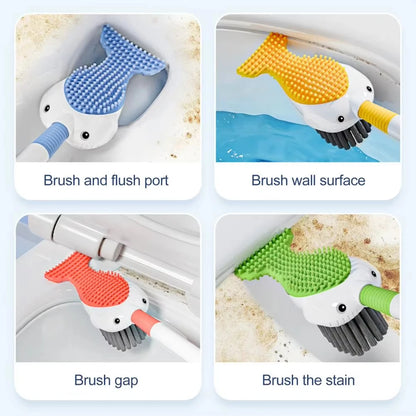 Squirt Whale Toilet Brush 360-Degree Cleaning Brush