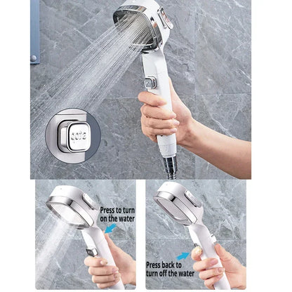High Pressure Shower Head Water Saving 3 Modes Shower Heads