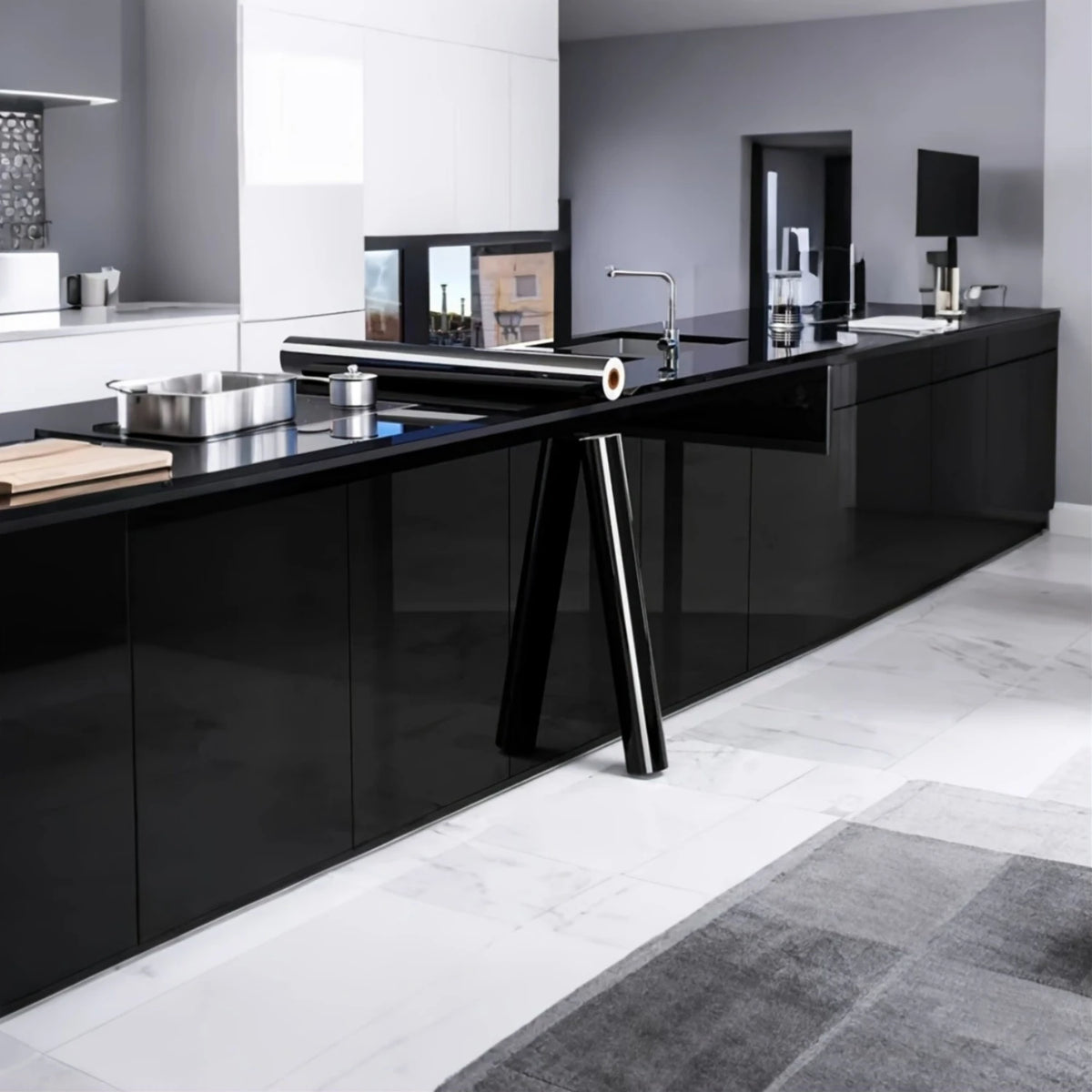 Marble Kitchen Oil-Proof Film Proof Self-Adhesive Wallpaper