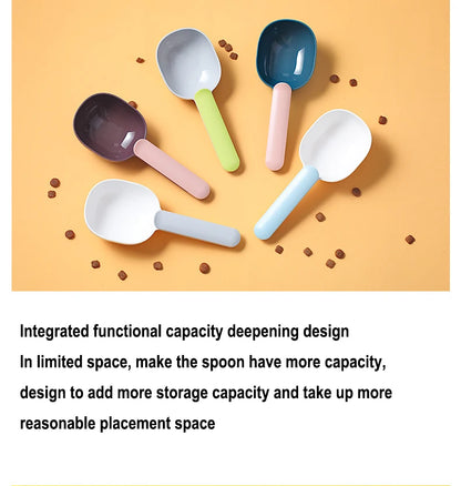 Pet Food Shovel with Sealing Bag Clip Spoon Multifunction