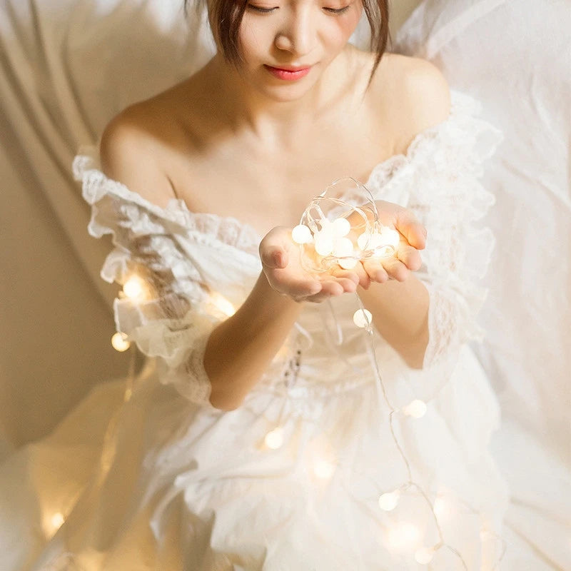 10M USB/Battery Power Ball LED String Lights Garland Lights