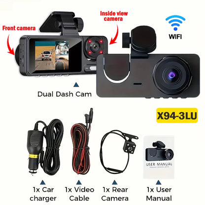 NEW 1080P HD WIFI 2/3Camera Dash Cam For Car Camera
