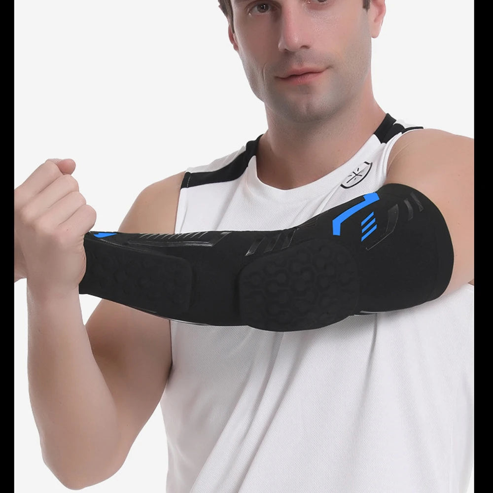 1 Pc Sports Padded Arm Sleeves Protective Compression Elbow Pad