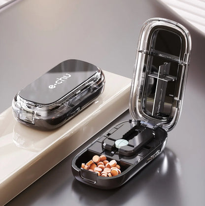 New Quartering Pill Cutter Storage Box Medicine