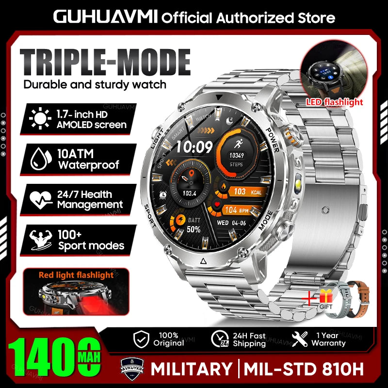 New TANK Ultra 1400mAh Battery Military Smart Watch