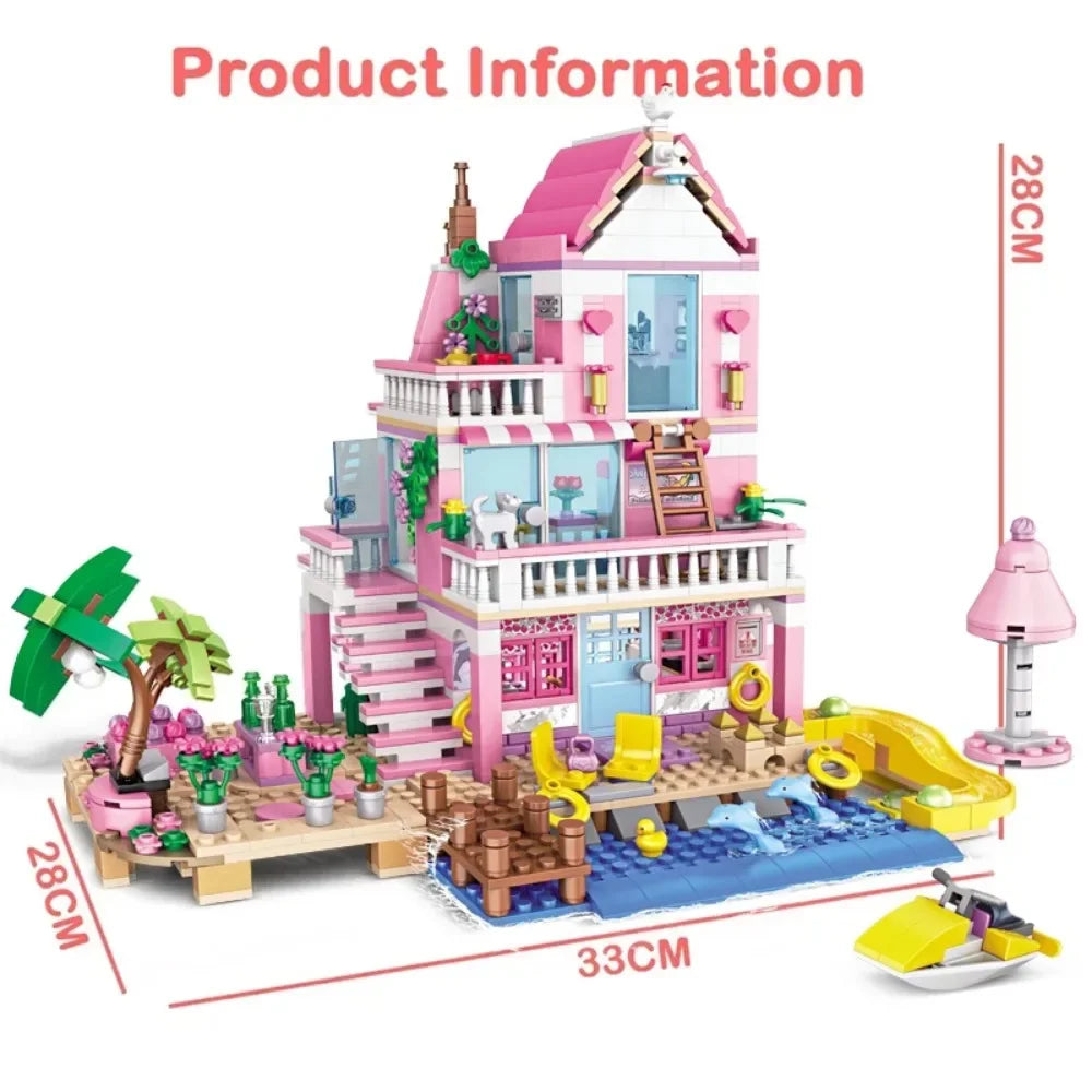 Friends City Tree House Summer Holiday Villa Castle For Kid