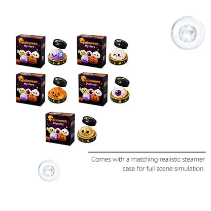 Soft Squishy Dumpling Toy With Halloween Theme Box