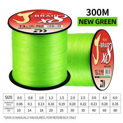 Original X8DAIWA-J Braided Expedition 8 strands Fishing Line